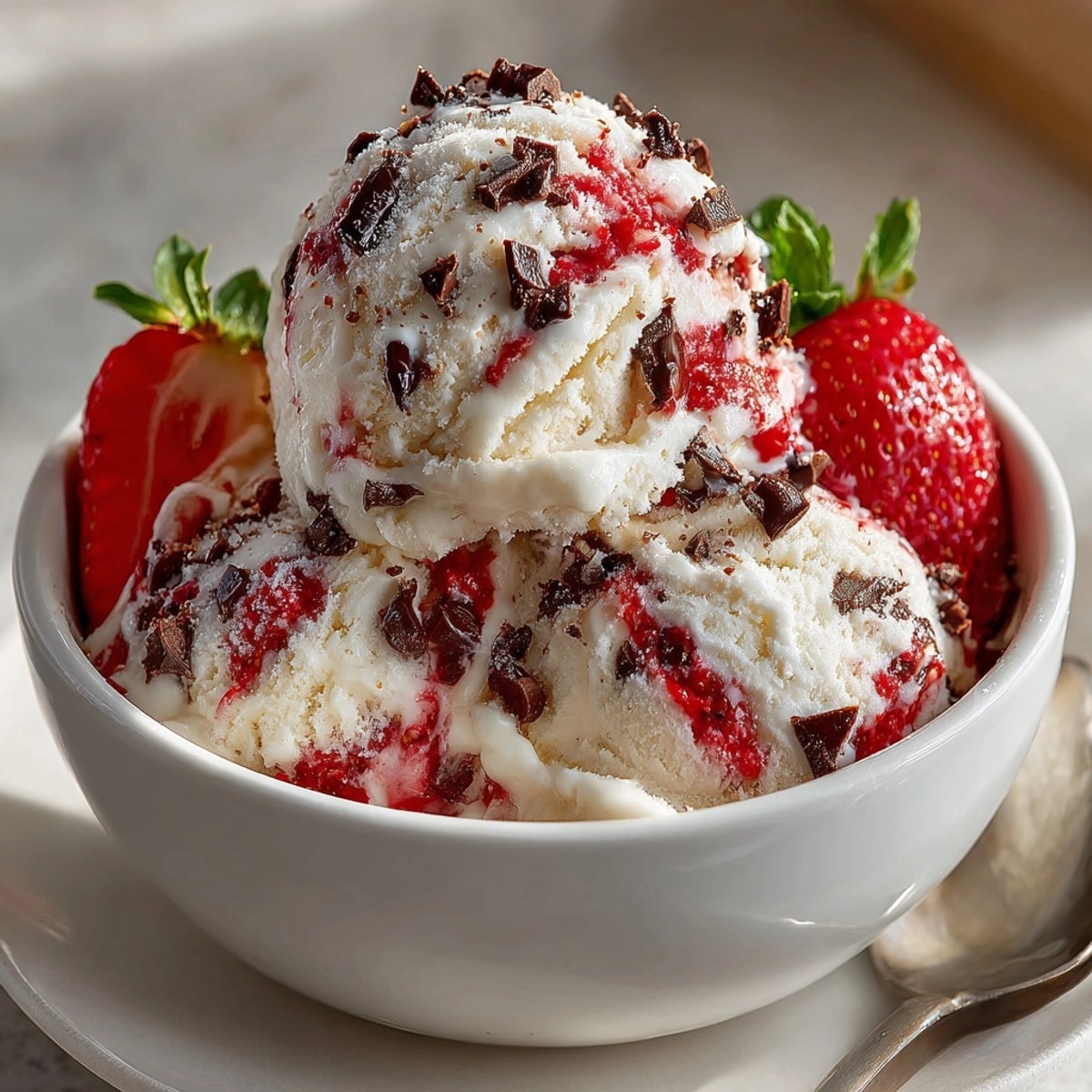 Homemade Mason Jar Ice Cream ready to scoop; freeze for a simple, fun delight.