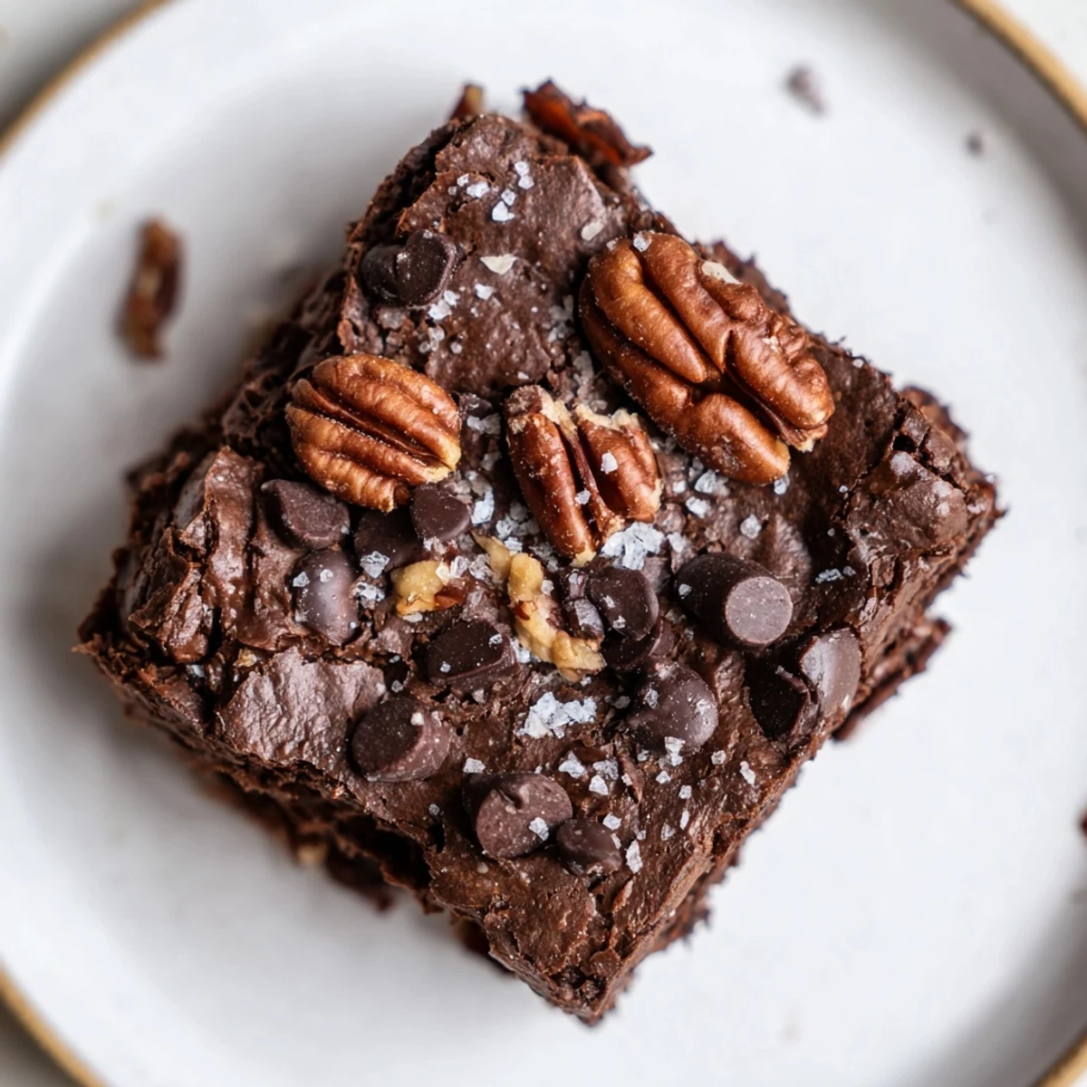 Fudgy sweet potato brownies, featuring a crackly top, are ready for slicing and enjoying.