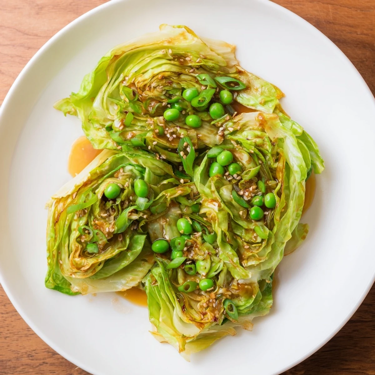 Cabbage Garlic Soy Peas