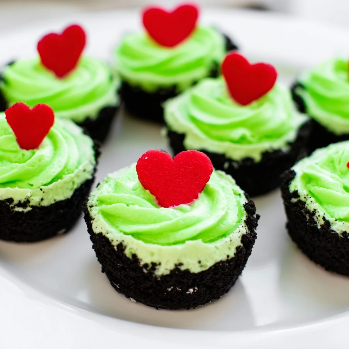 Grinch Mini Cheesecakes