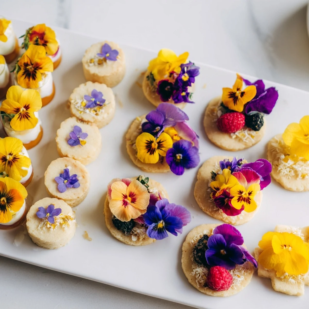 Spring Flower Dessert Tray