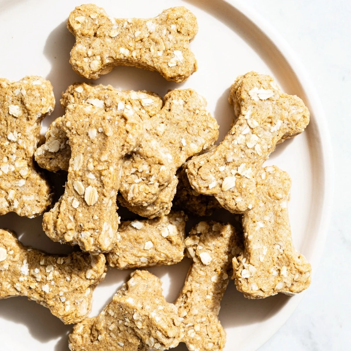 Golden-brown Pawsitively Good Dog Bone Treats, homemade, ready to reward your best friend with a delicious crunch.