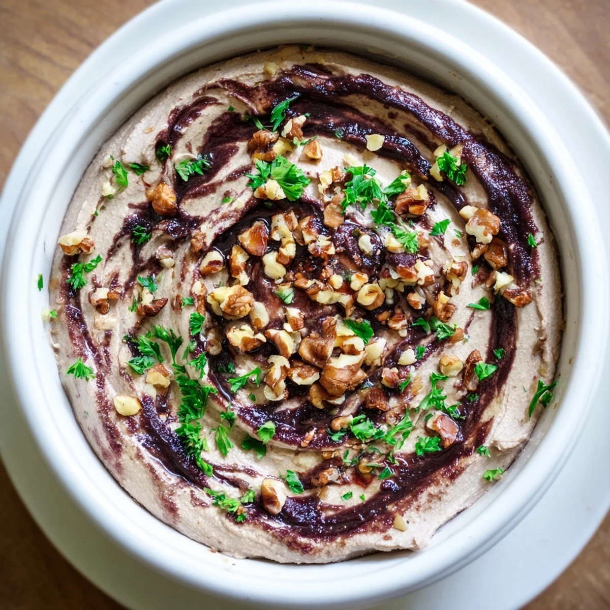 The Velvet Underground appetizer offers layers of creamy pâté with jewel-toned jams and crunchy nuts.