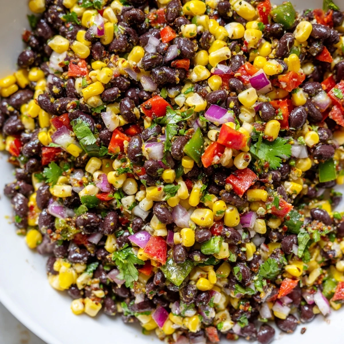 Fresh Cowboy Caviar Salad, with a bright lime dressing, perfect as a refreshing side dish.