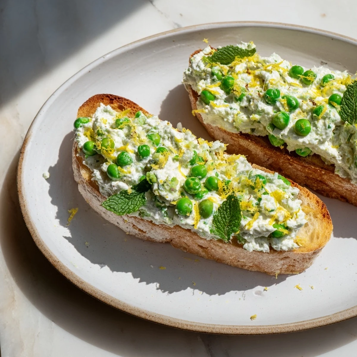 Pea & Mint Ricotta Toast