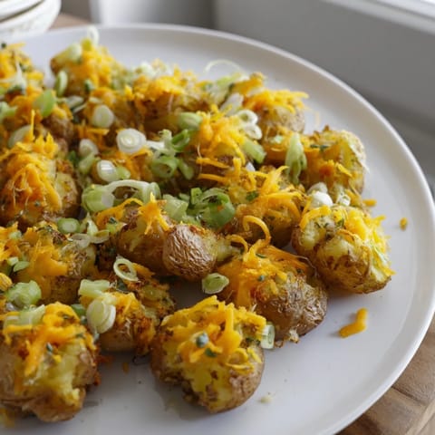 Smashed Green Onion Potato Bombs