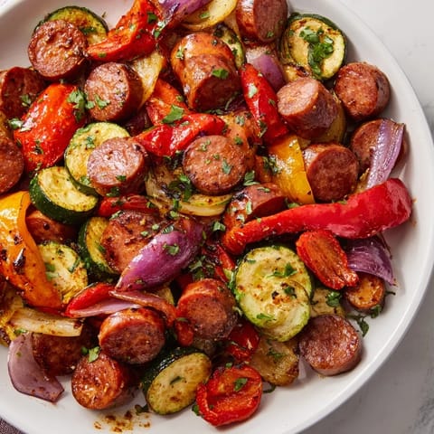 Sheet-Pan Roasted Veggies Sausage