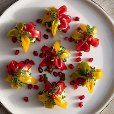 Bell Pepper Christmas Bow