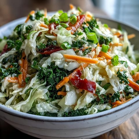 Tangy, probiotic-rich Sauerkraut Slaw ready to be served as a refreshing side.