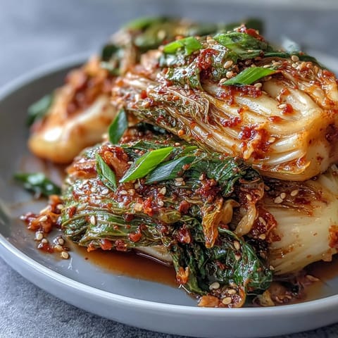 Vibrant, spicy kimchi ready to bring bold Korean flavor to your table.