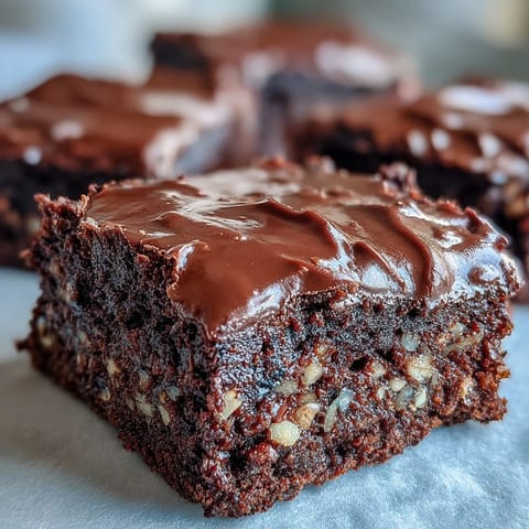 Freshly baked Greek Yogurt Brownies on parchment paper, showing a fudgy texture with chocolate chips melting on top.