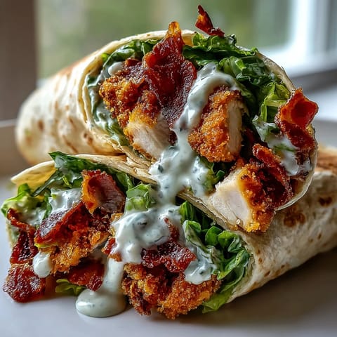 Golden fried chicken thighs, smoky bacon strips, and crisp romaine tossed in creamy Caesar, wrapped in a warm flour tortilla.
