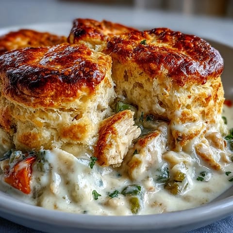 Creamy Chicken Biscuit Topping