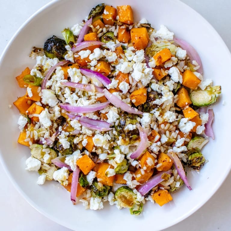 Close-up shot shows the deliciousness of Best Fall Harvest Orzo Salad, perfect for a fall dinner.