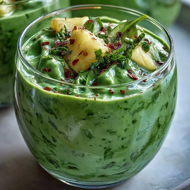 Energizing green shamrock smoothie bursting with pineapple, spinach, and banana—a nutrient-packed drink for busy mornings or post-workout recovery.