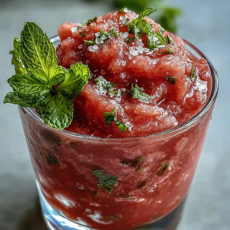 Refreshing Watermelon Mint Frosé, a frosty and alcohol-free delight for a party.